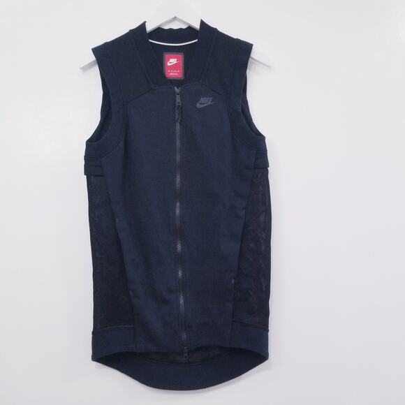 Nike Black Mesh Vest Full Zip Up - Picture 3 of 12
